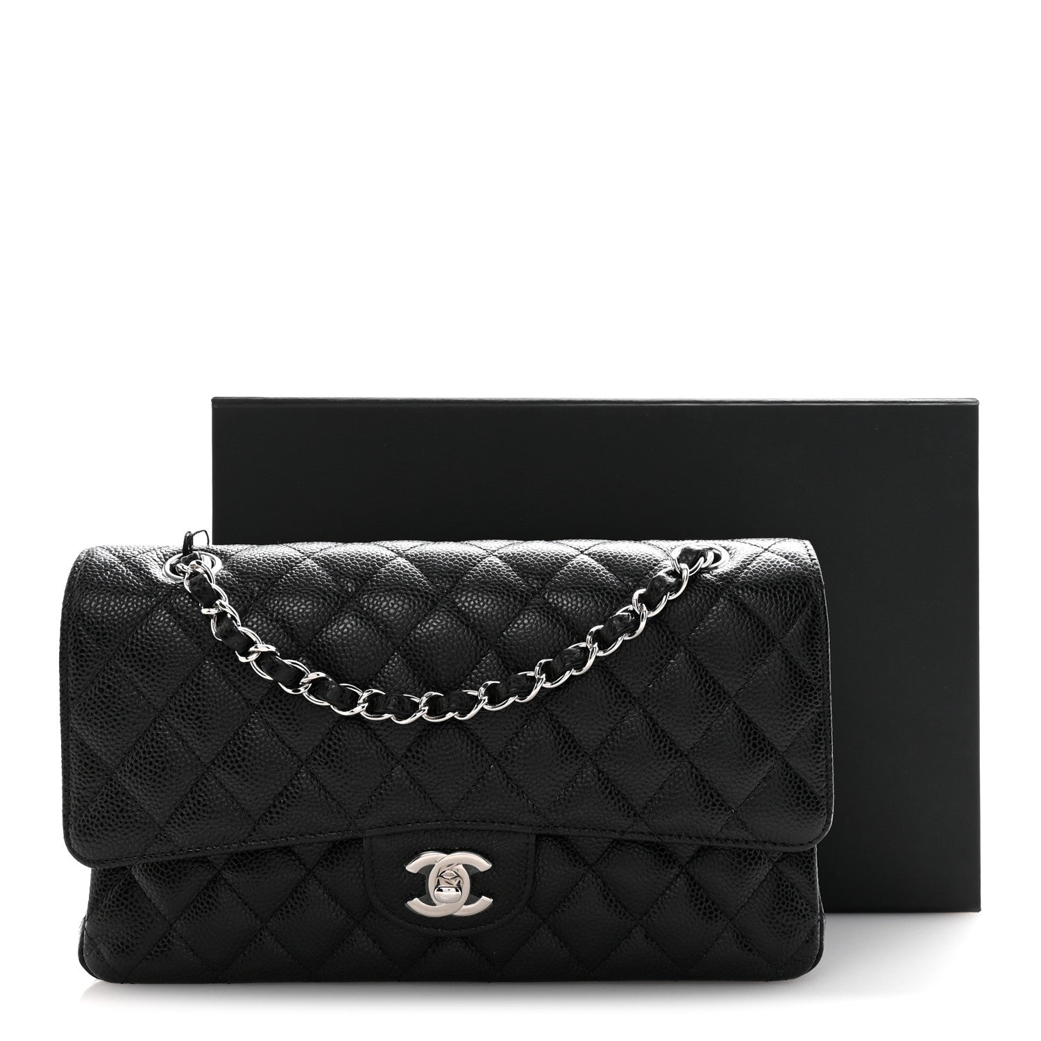 Chanel Caviar Quilted Medium Double Flap Black