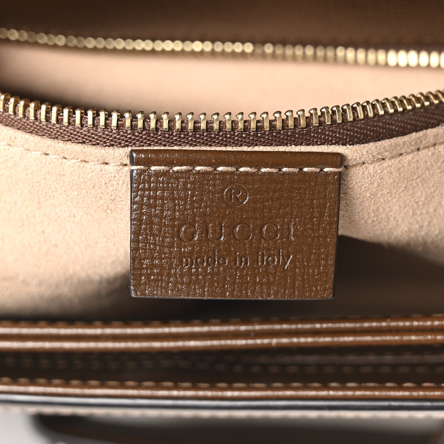 Gucci GG Supreme Monogram Horsebit 1955 Shoulder Bag Beige Brown Sugar
