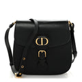 Christian Dior Box Calfskin Medium Bobby Frame Flap Black