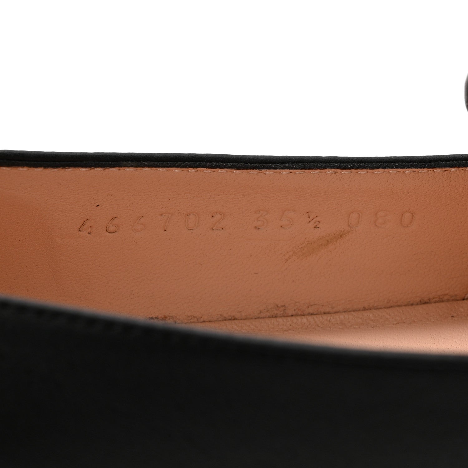 Gucci Calfskin Womens Horsebit Loafers 35.5 Black