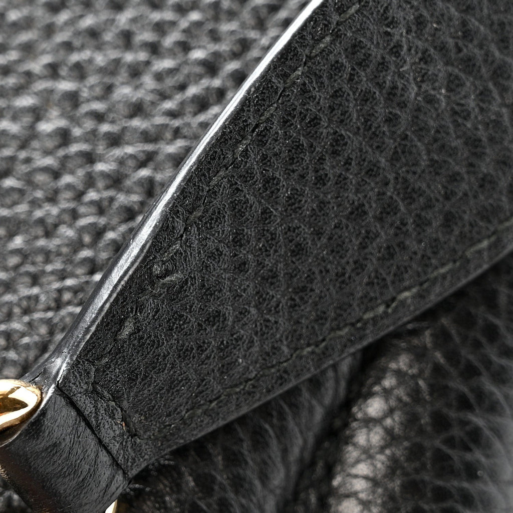Gucci Pebbled Calfskin Medium Soho Chain Shoulder Bag Black