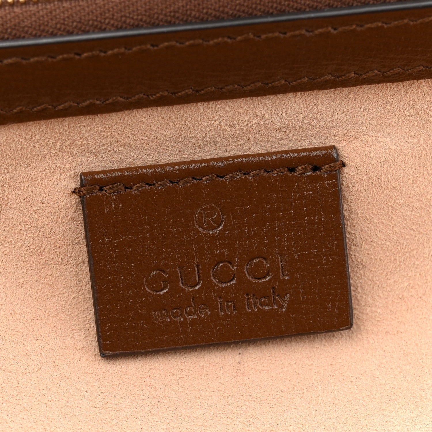 Gucci GG Supreme Monogram Mini Clasp Bag Beige Brown