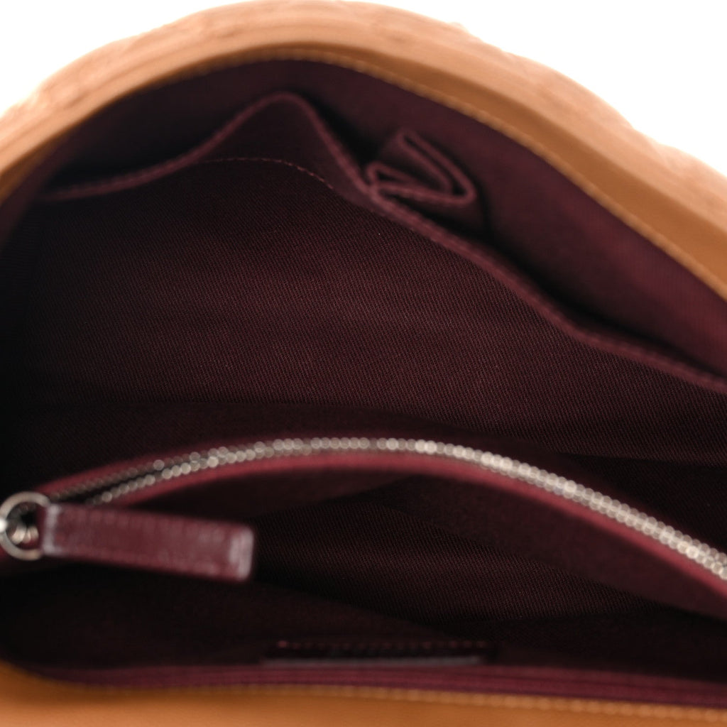 Chanel Caviar Quilted Medium Coco Handle Flap Camel