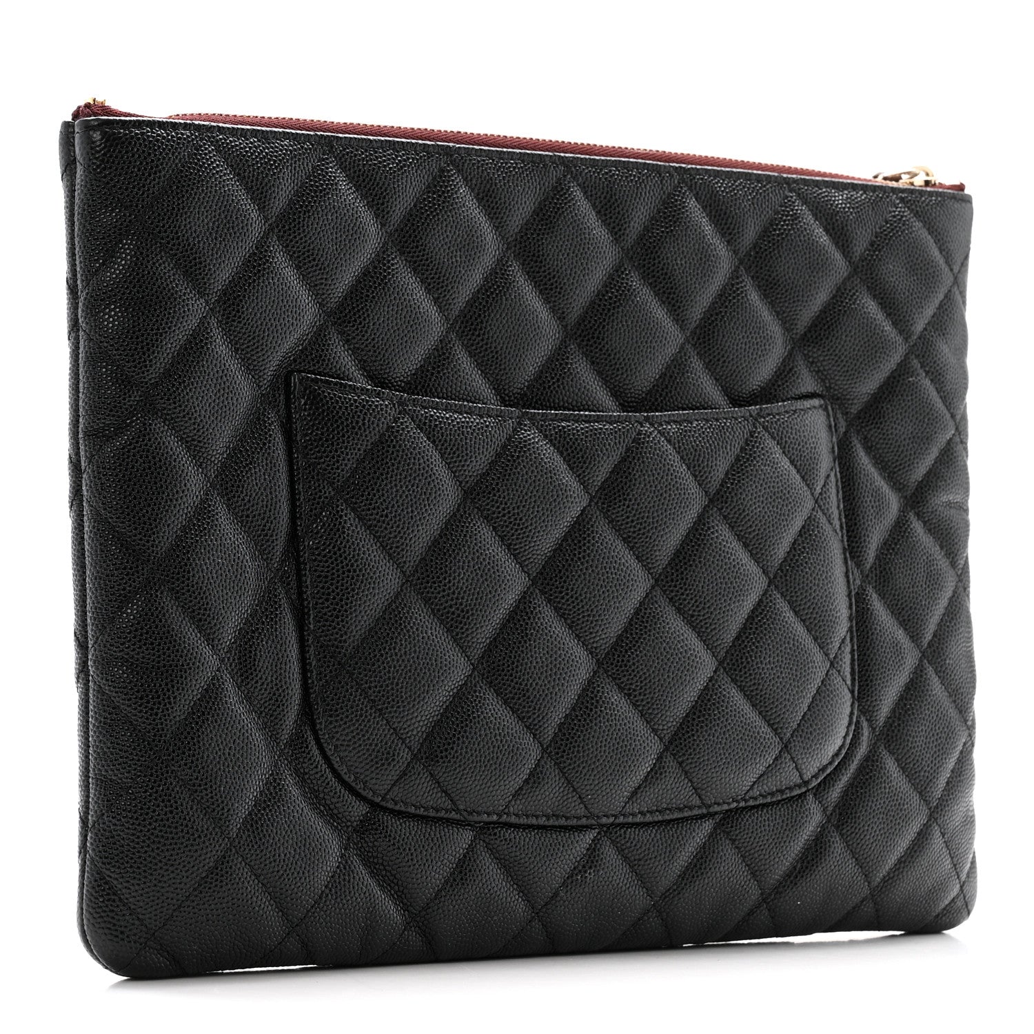 Caviar Quilted Medium Cosmetic Case Black
