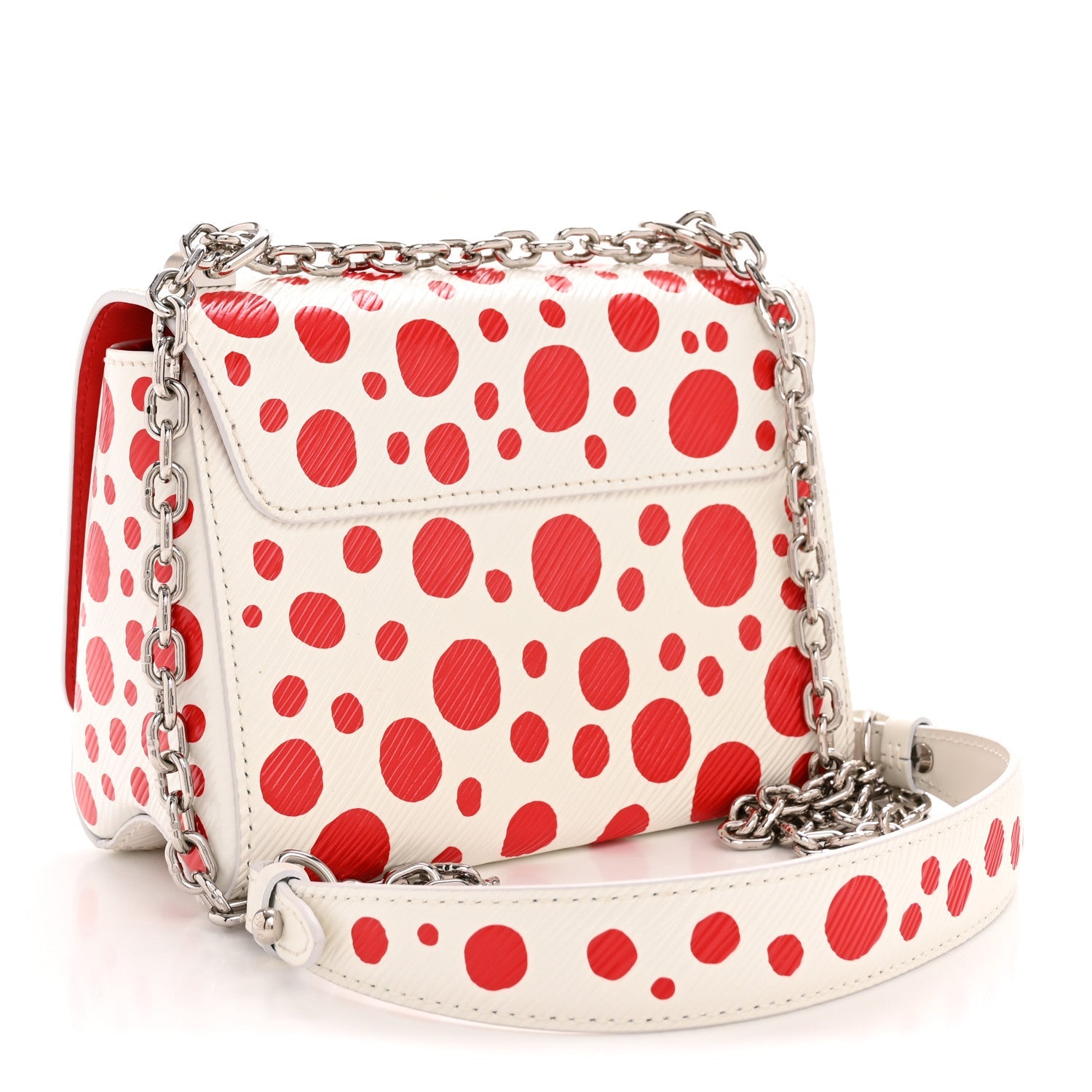 Louis Vuitton LV X YK Epi Infinity Dots Twist Shoulder Bag PM White Red
