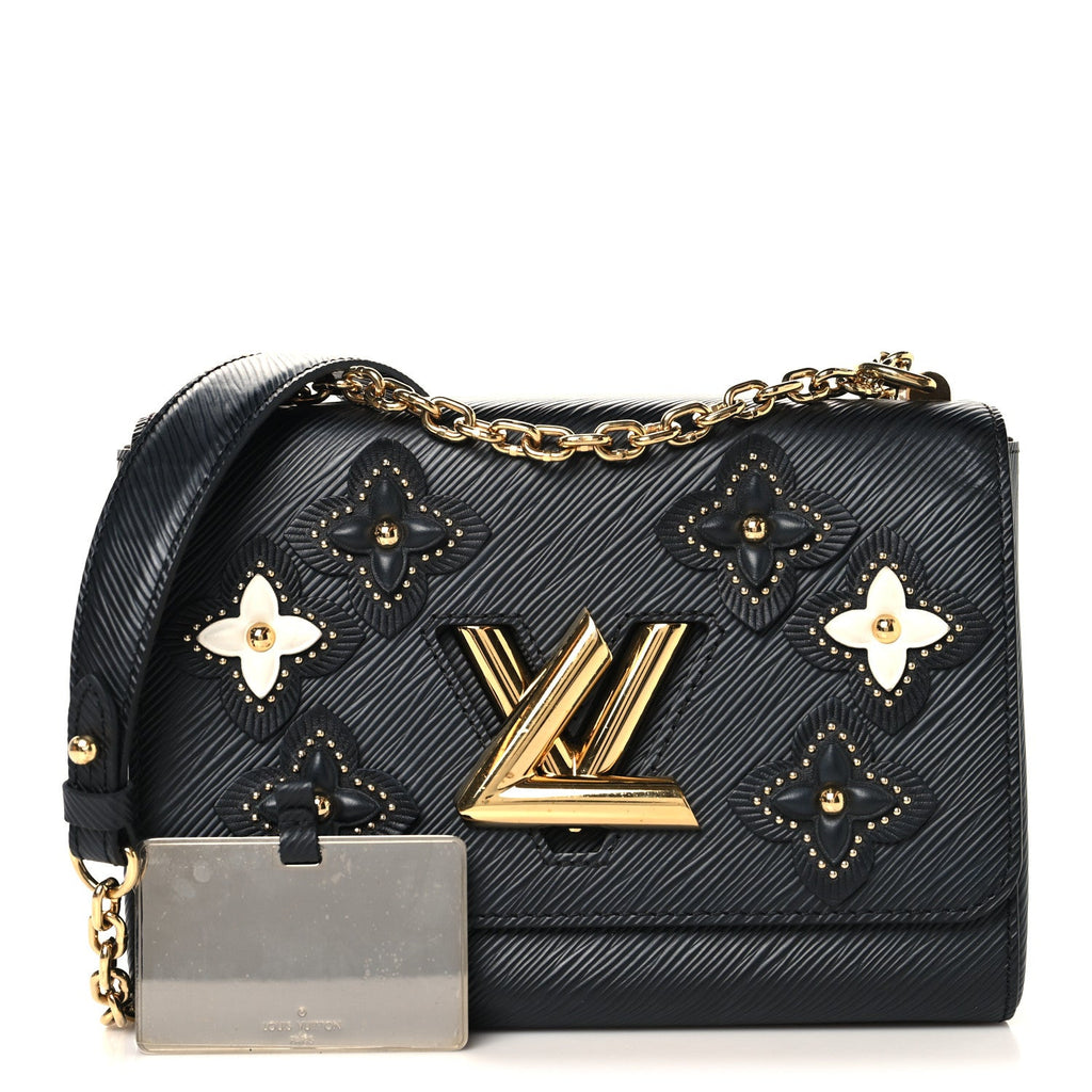 Louis Vuitton Epi Flowers Twist Shoulder Bag MM  Black