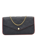 Louis Vuitton Empreinte Pochette Felicie Chain Wallet Marine Rouge