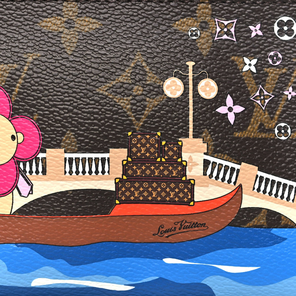 Louis Vuitton Monogram 2019 Christmas Animation Mini Venice Pochette Accessories Blue