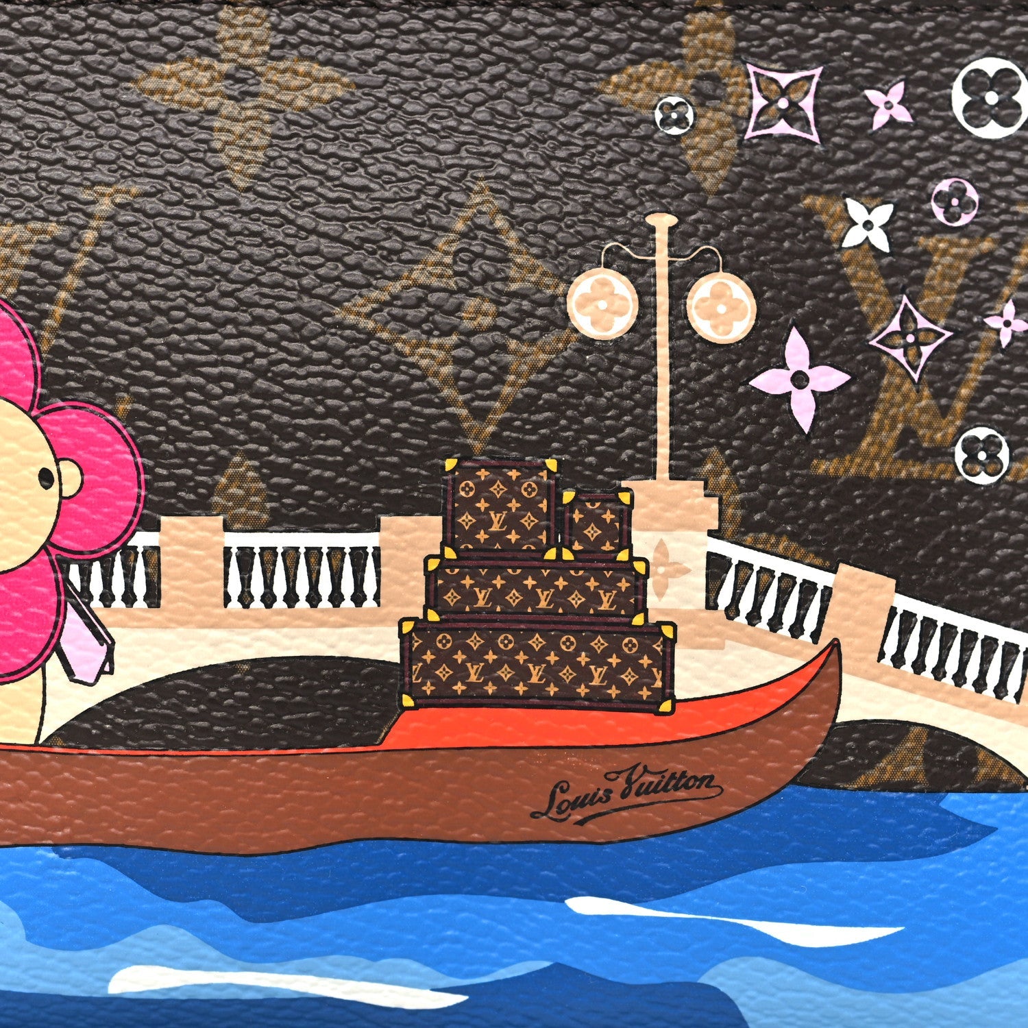 Louis Vuitton Monogram 2019 Christmas Animation Mini Venice Pochette Accessories Blue