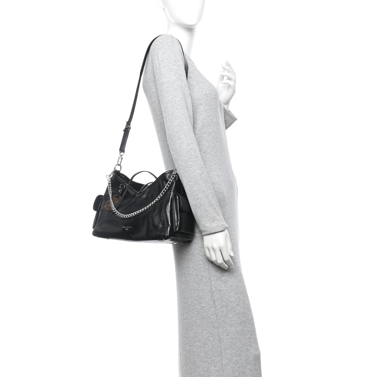 Louis Vuitton Lambskin CarryAll Cargo Vibe PM Black