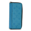 Louis Vuitton Taigarama Vertical Zippy Wallet Blue Lagoon