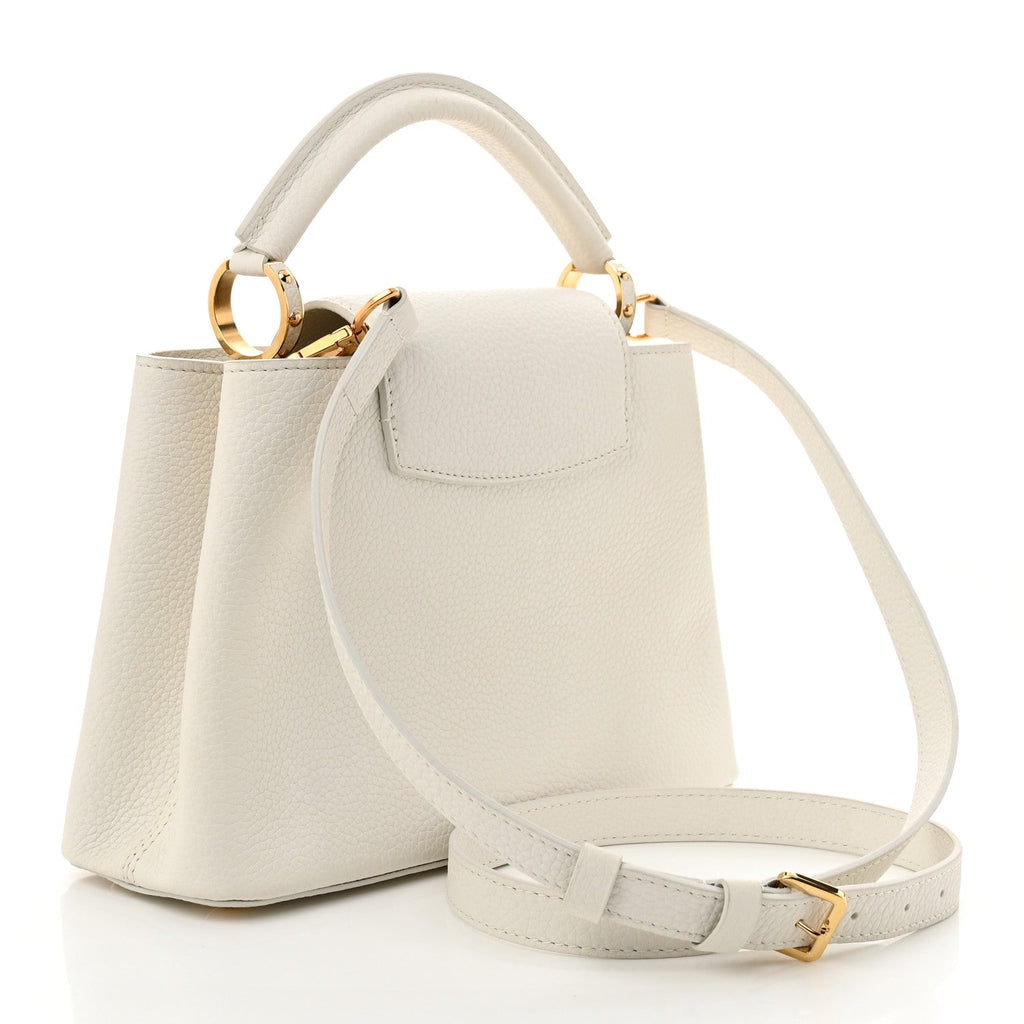 Louis Vuitton Taurillon Capucines BB Blanc Casse