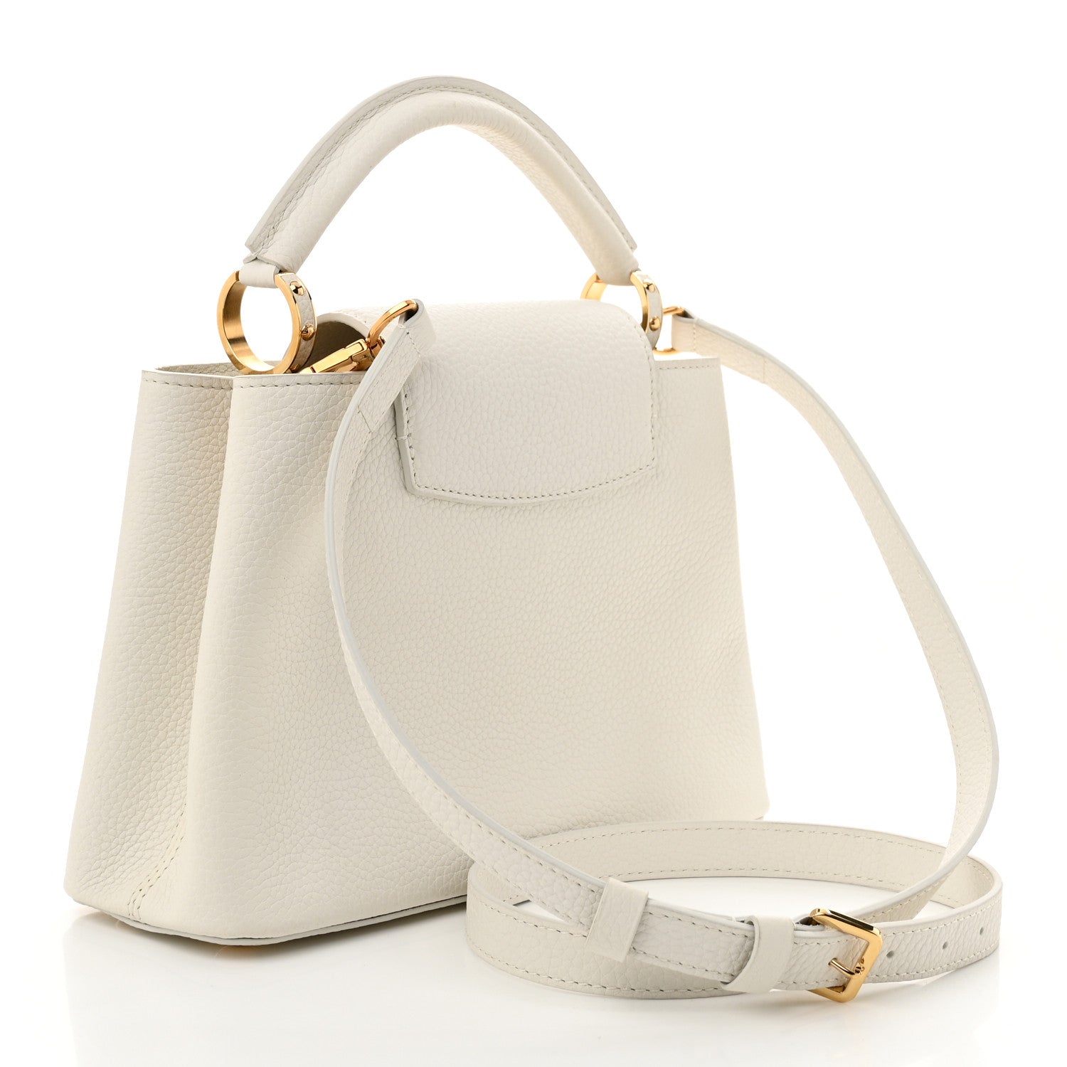 Louis Vuitton Taurillon Capucines BB Blanc Casse