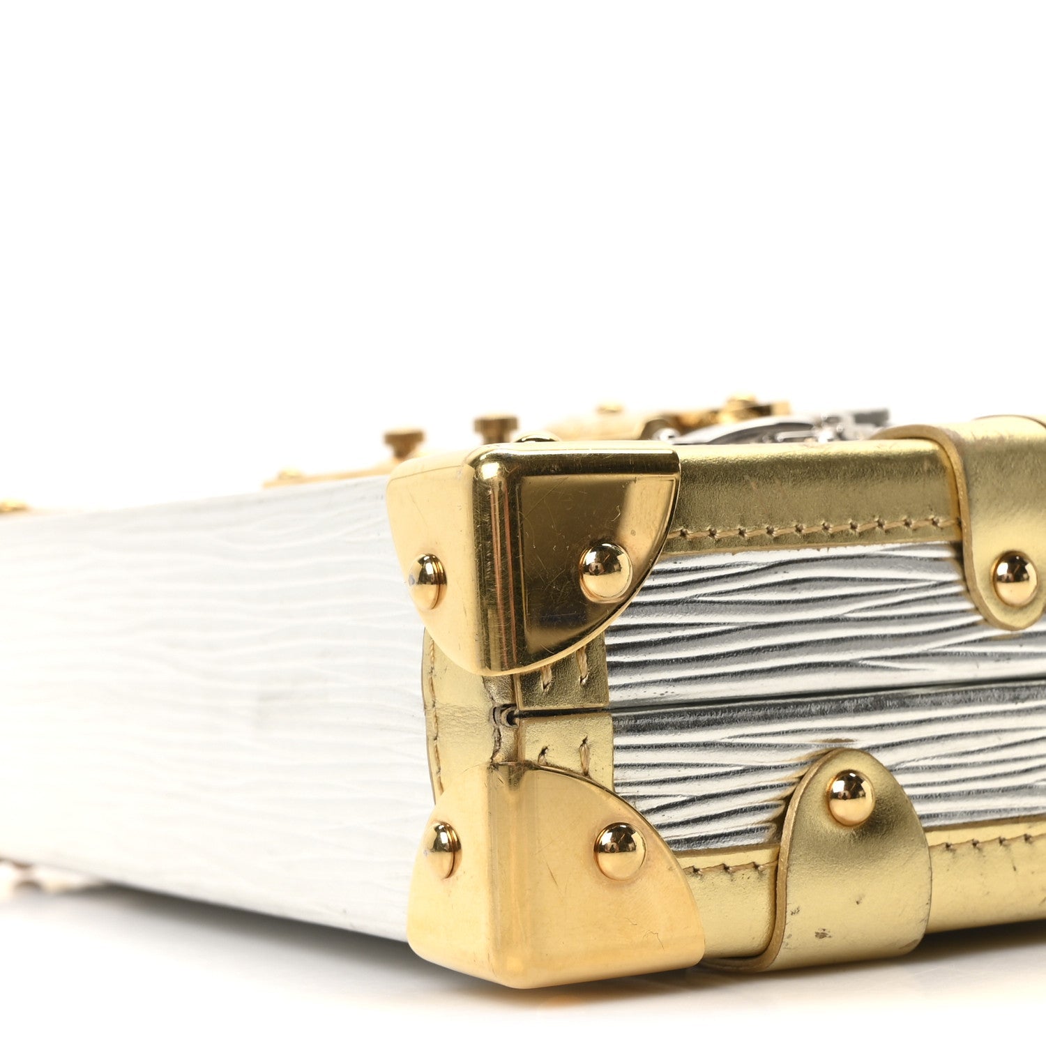 Louis Vuitton Metallic Epi Petite Malle Silver