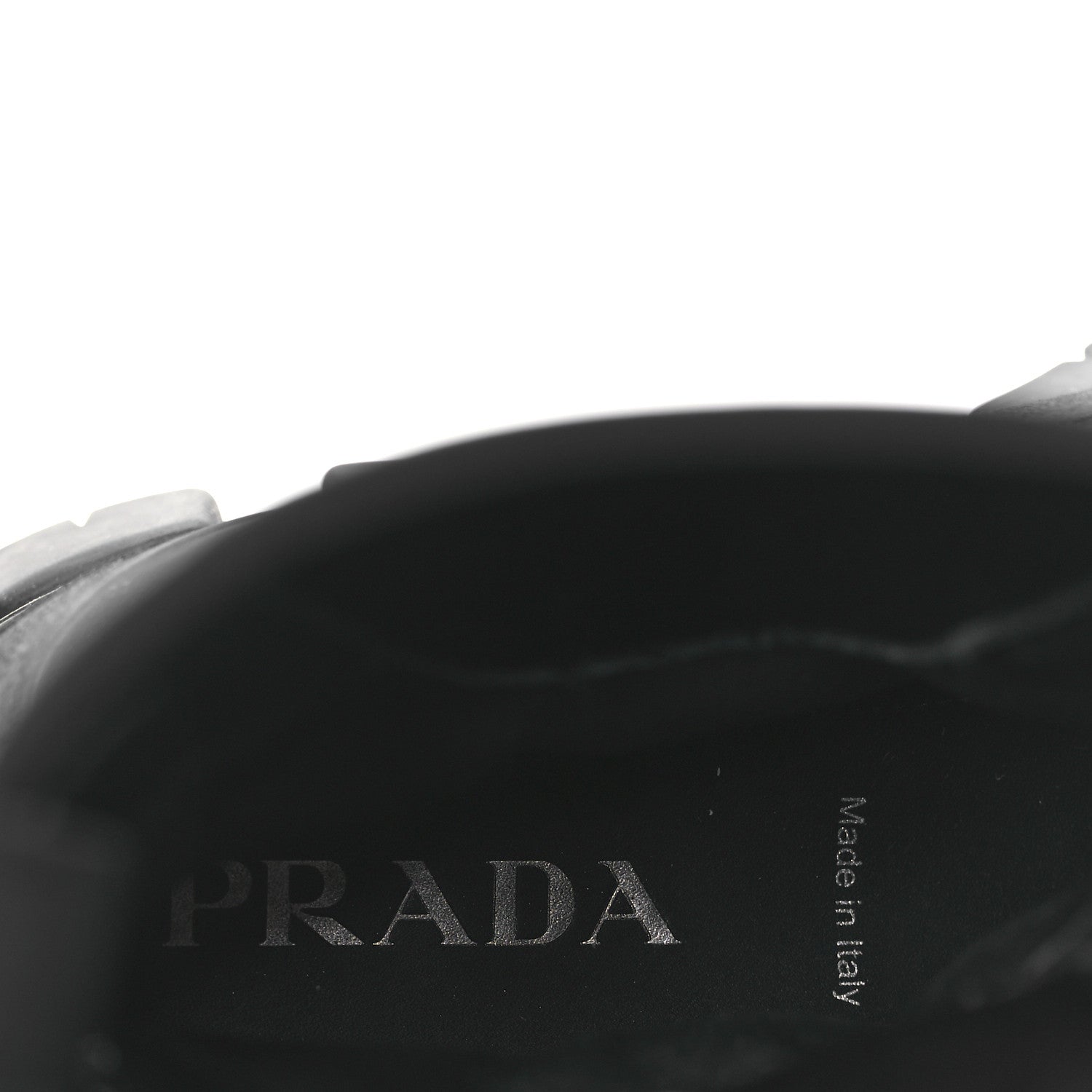 Prada Re-Nylon Gabardine Rubber Triangle Logo Womens Monolith 55mm Ankle Boots 38 Black