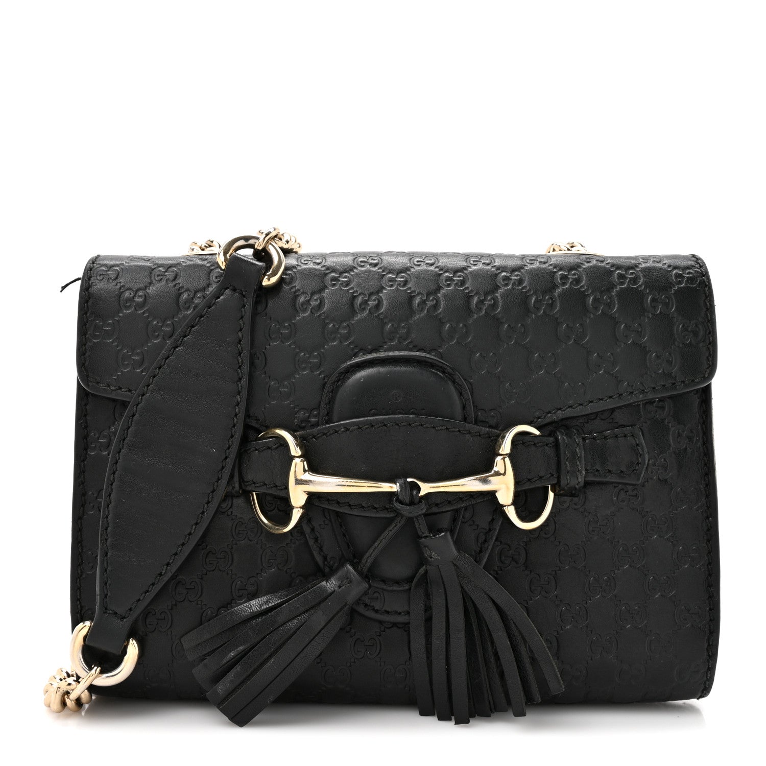 Gucci Microguccissima Mini Emily Chain Shoulder Bag Black