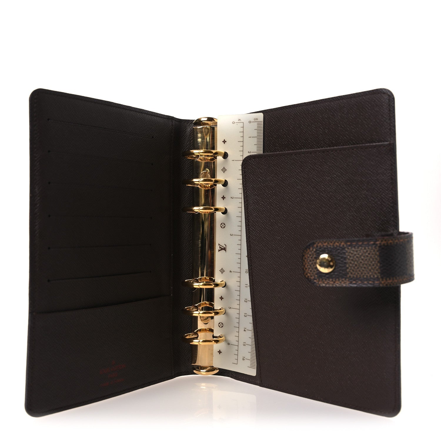 Louis Vuitton Damier Ebene Medium Ring Agenda Cover
