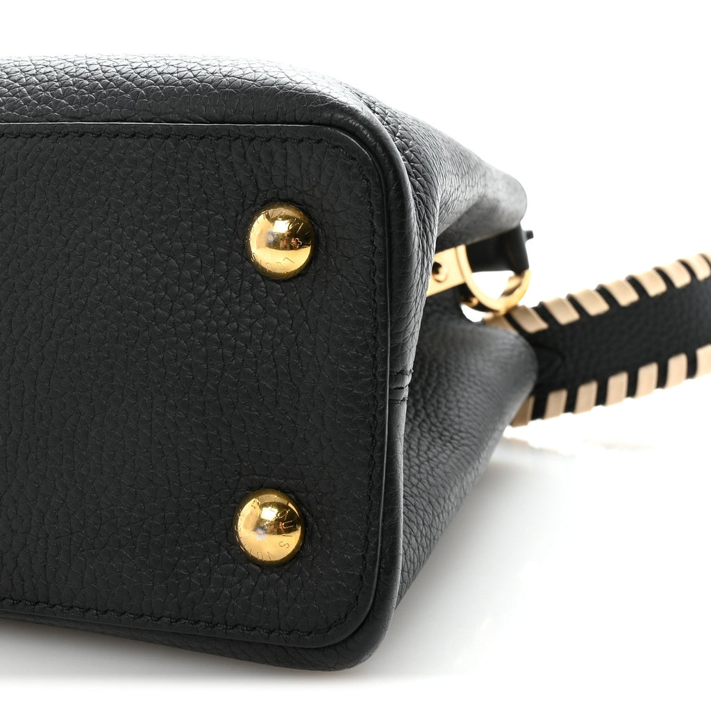 Louis Vuitton Taurillon Crafty Capucines MM Black