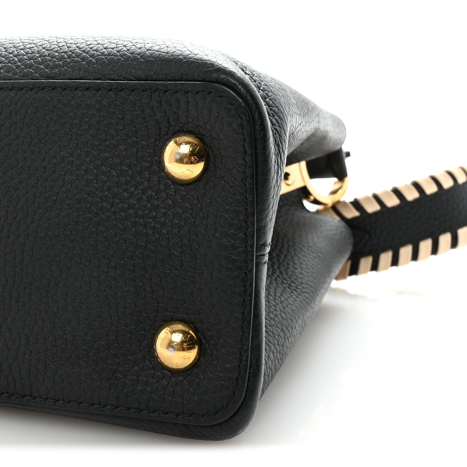 Louis Vuitton Taurillon Crafty Capucines MM Black