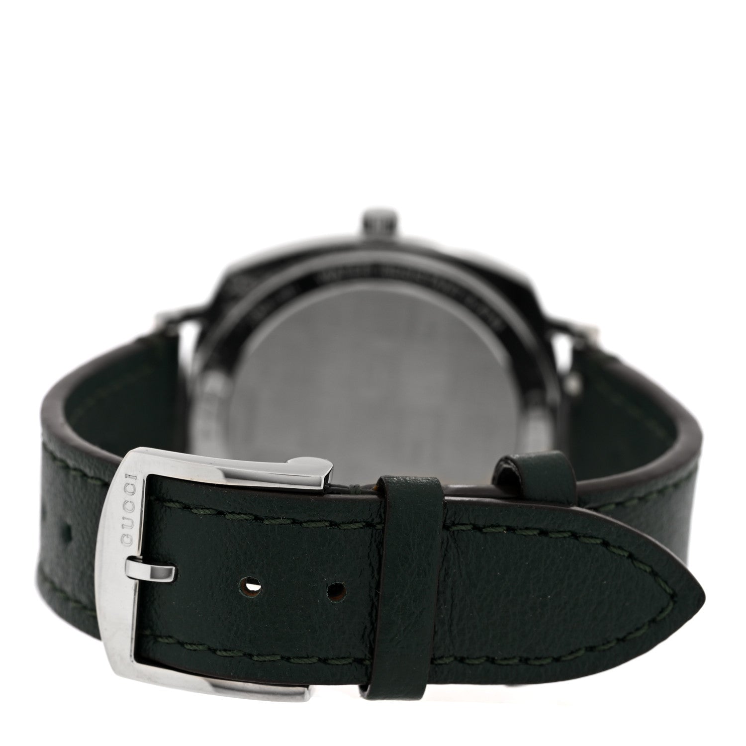 Gucci Stainless Steel Calfskin 35mm Grip Quartz Watch Black