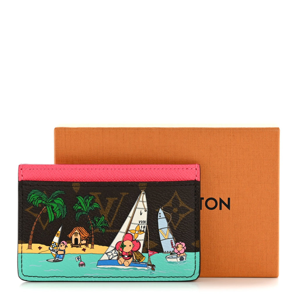 Louis Vuitton Monogram 2023 Vivienne Beach Cardholder Dragon Fruit Pink