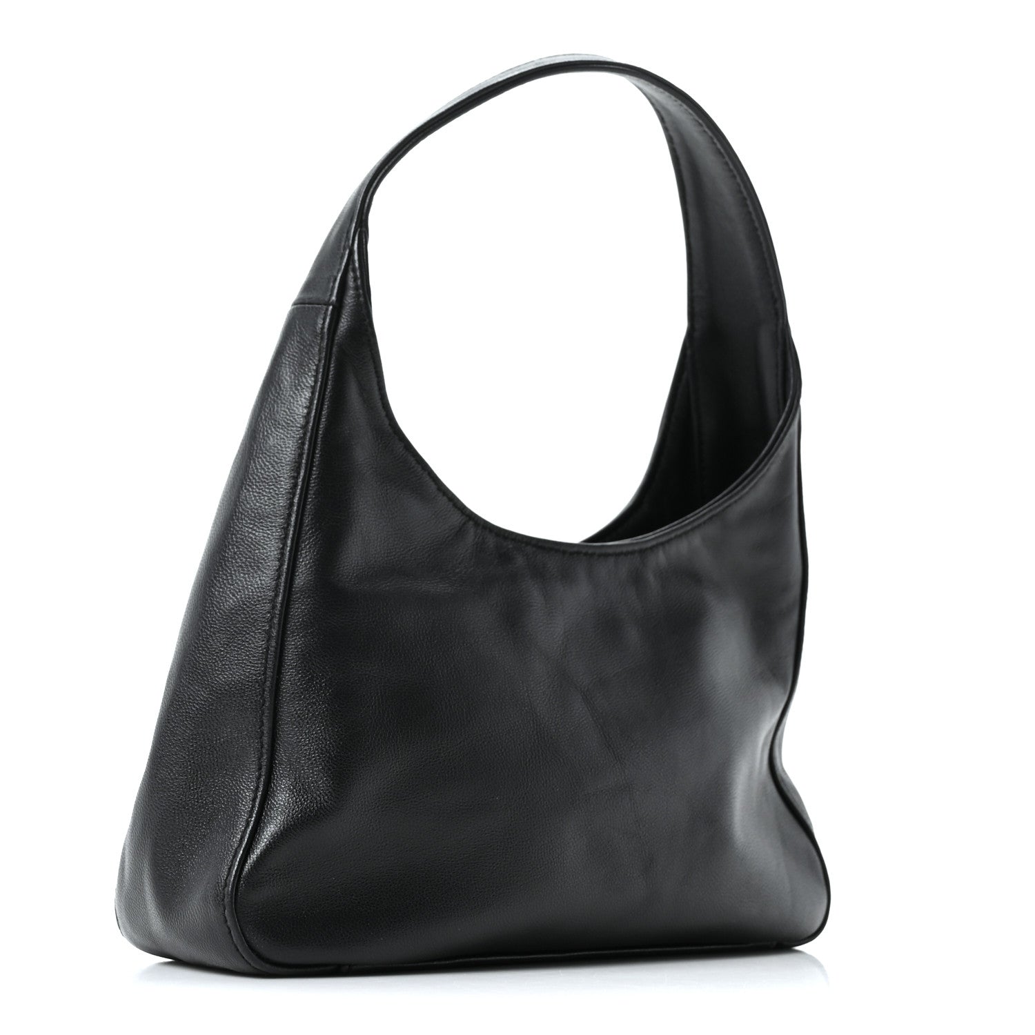 Prada Nappa Mini Triangle Hobo Black