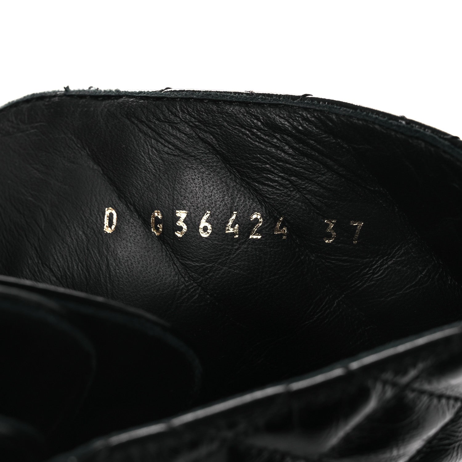 Chanel Shiny Calfskin Quilted Lace Up Combat Boots 37 Black