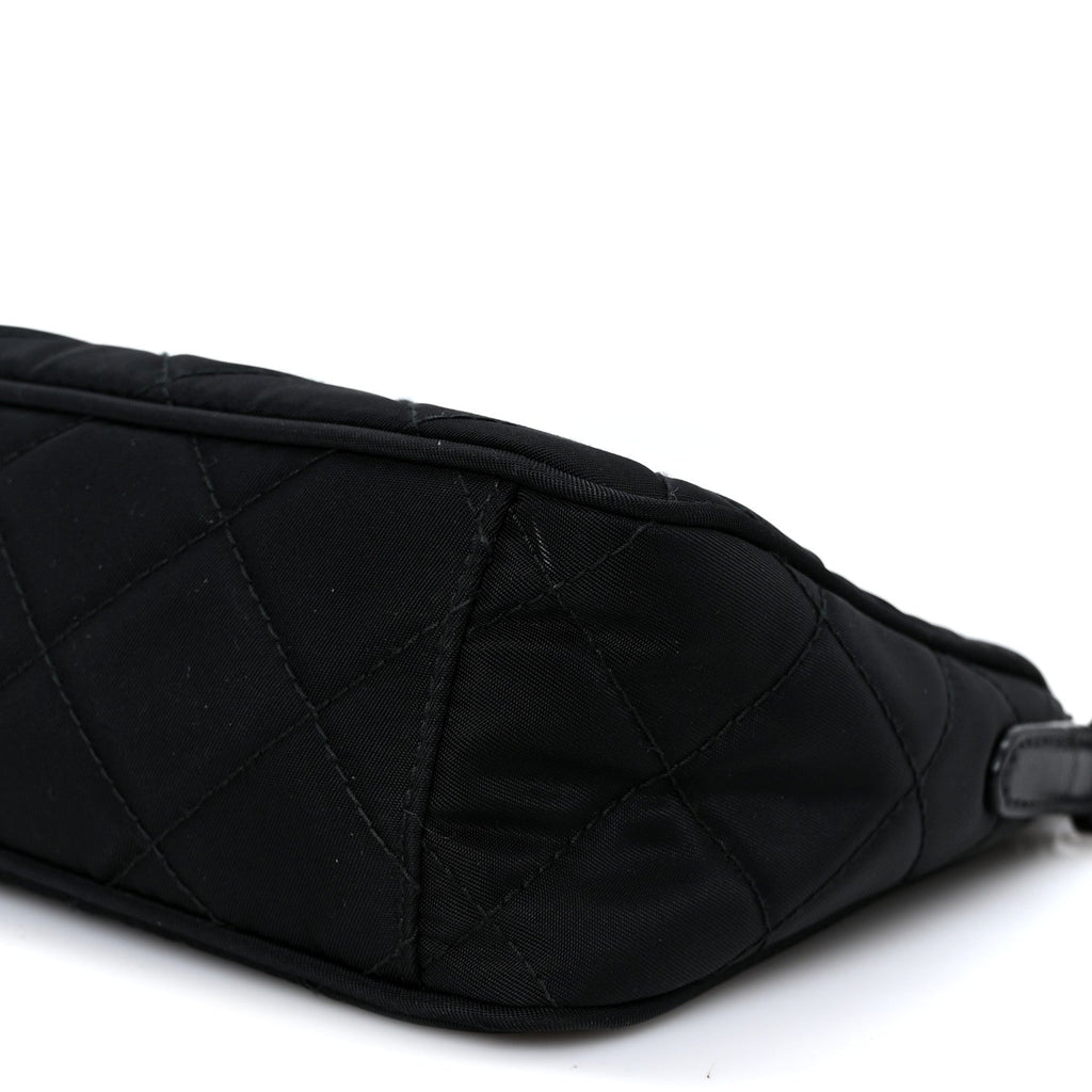 Prada Nylon Tessuto Impuntu Quilted Crossbody Bag Black