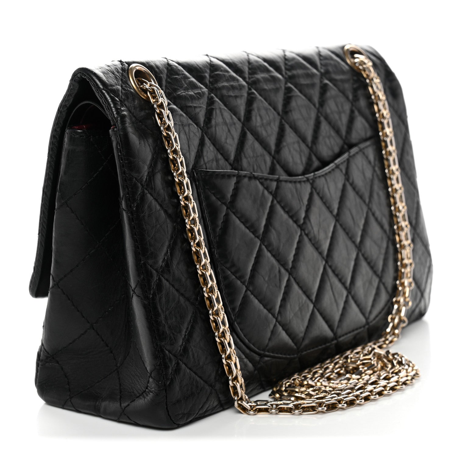 Chanel Aged Calfskin Quilted 2.55 Reissue 226 Flap Black