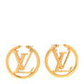 Louis Vuitton Metal Louise Hoop Earrings Gold