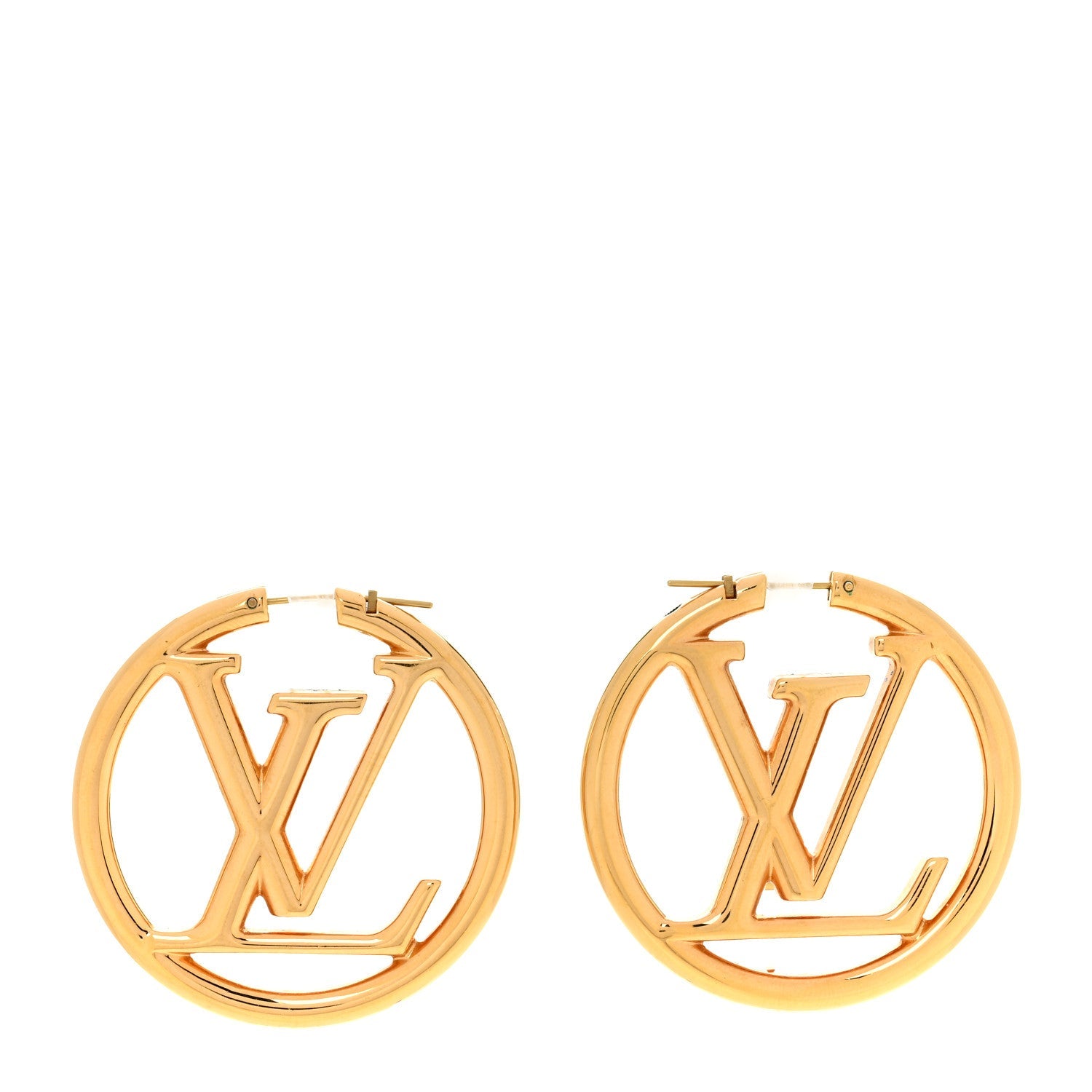 Louis Vuitton Metal Louise Hoop Earrings Gold