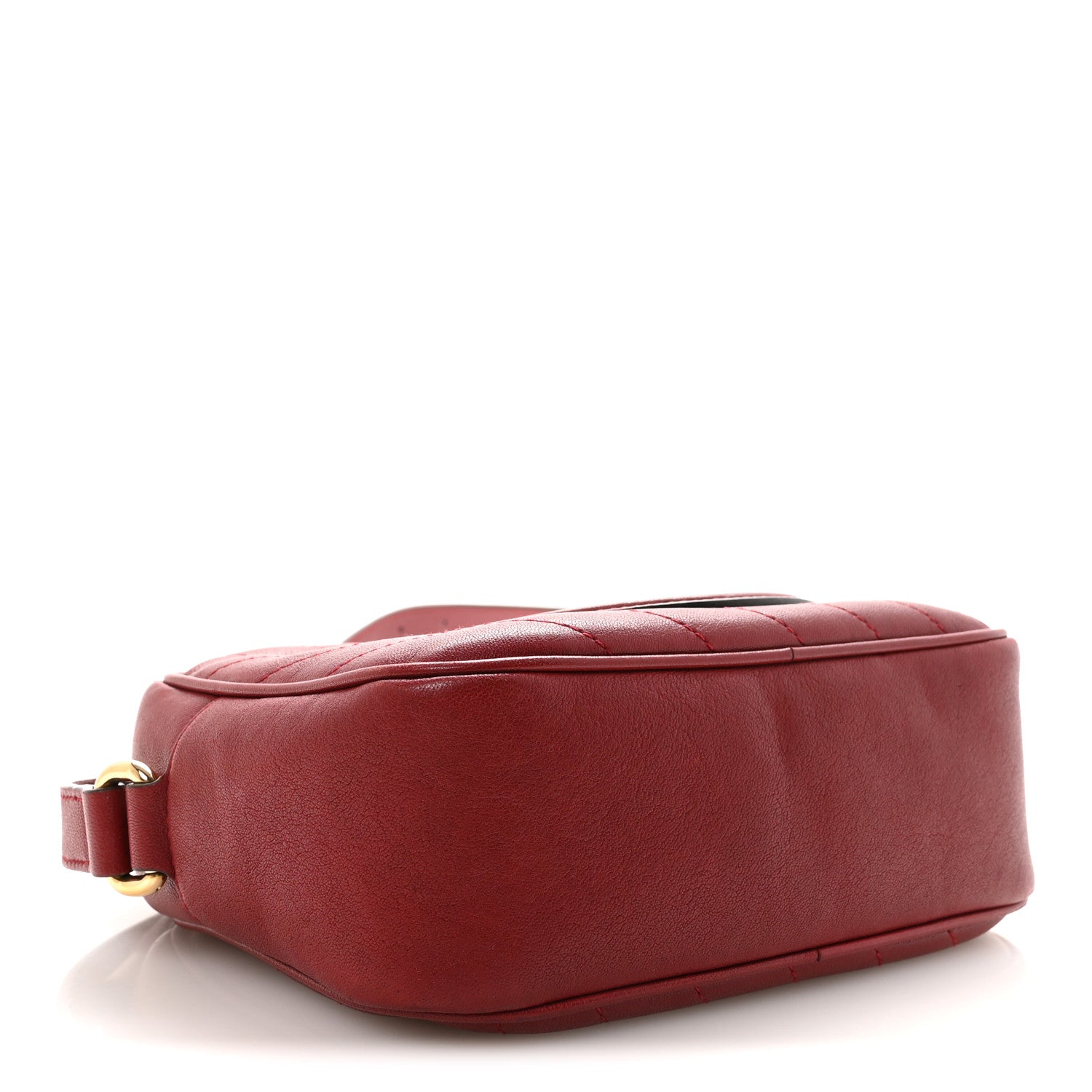 Gucci Sakai Be Green Calfskin Diagonal Stitched Small Blondie Shoulder Bag Rosso