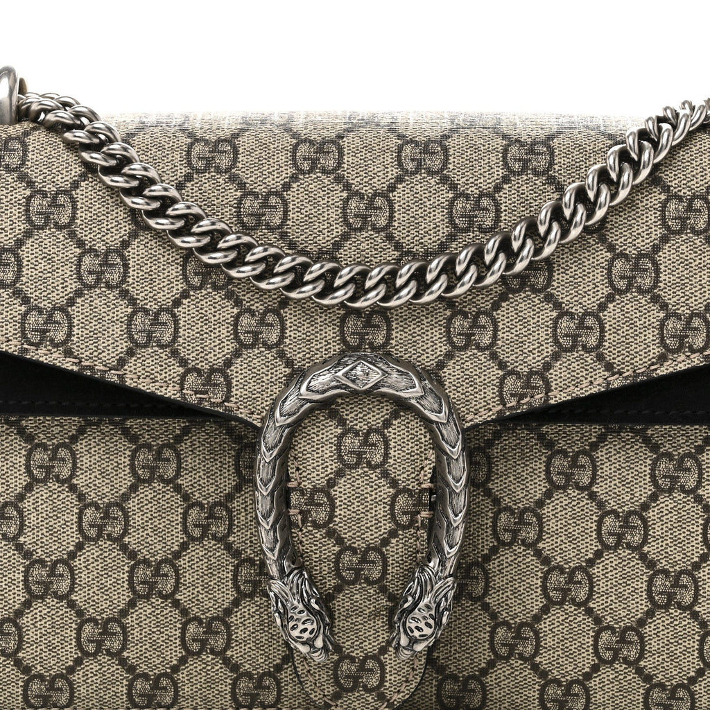 Gucci GG Supreme Monogram Small Dionysus Shoulder Bag Black