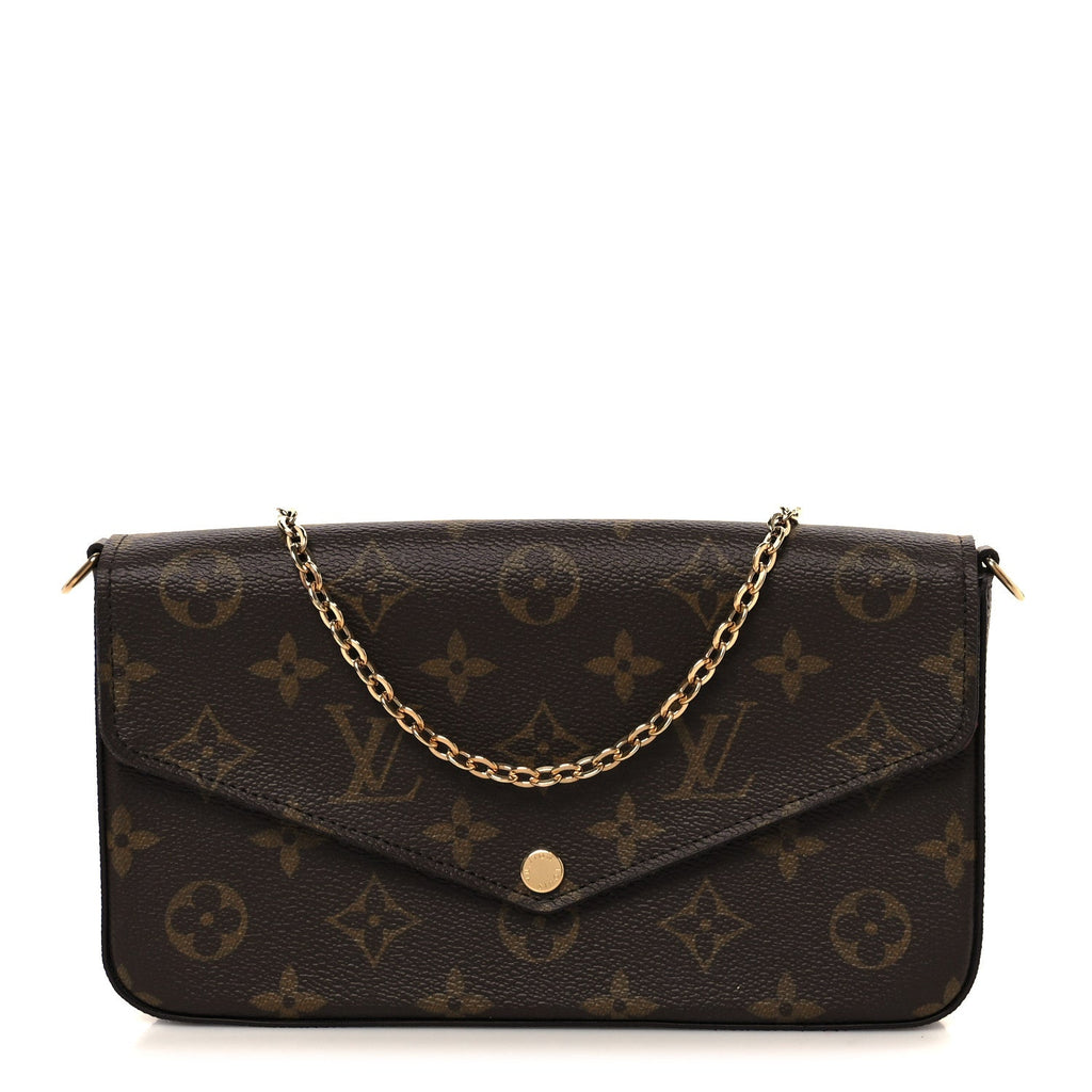 Louis Vuitton Monogram Pochette Felicie Chain Wallet Fuchsia