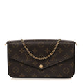 Louis Vuitton Monogram Pochette Felicie Chain Wallet Fuchsia