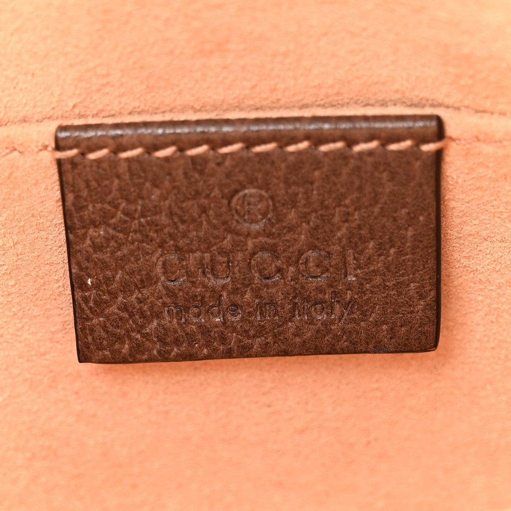 Gucci GG Supreme Monogram Web Mini Ophidia Shoulder Bag Brown