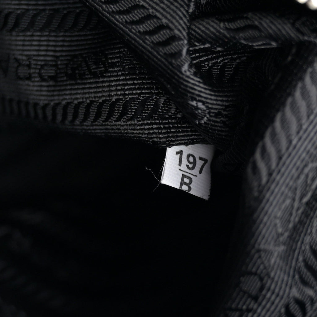 Prada Nylon Tessuto Impuntu Quilted Shoulder Bag Black
