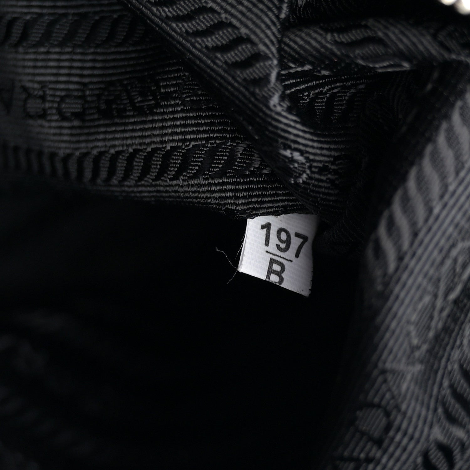 Prada Nylon Tessuto Impuntu Quilted Shoulder Bag Black