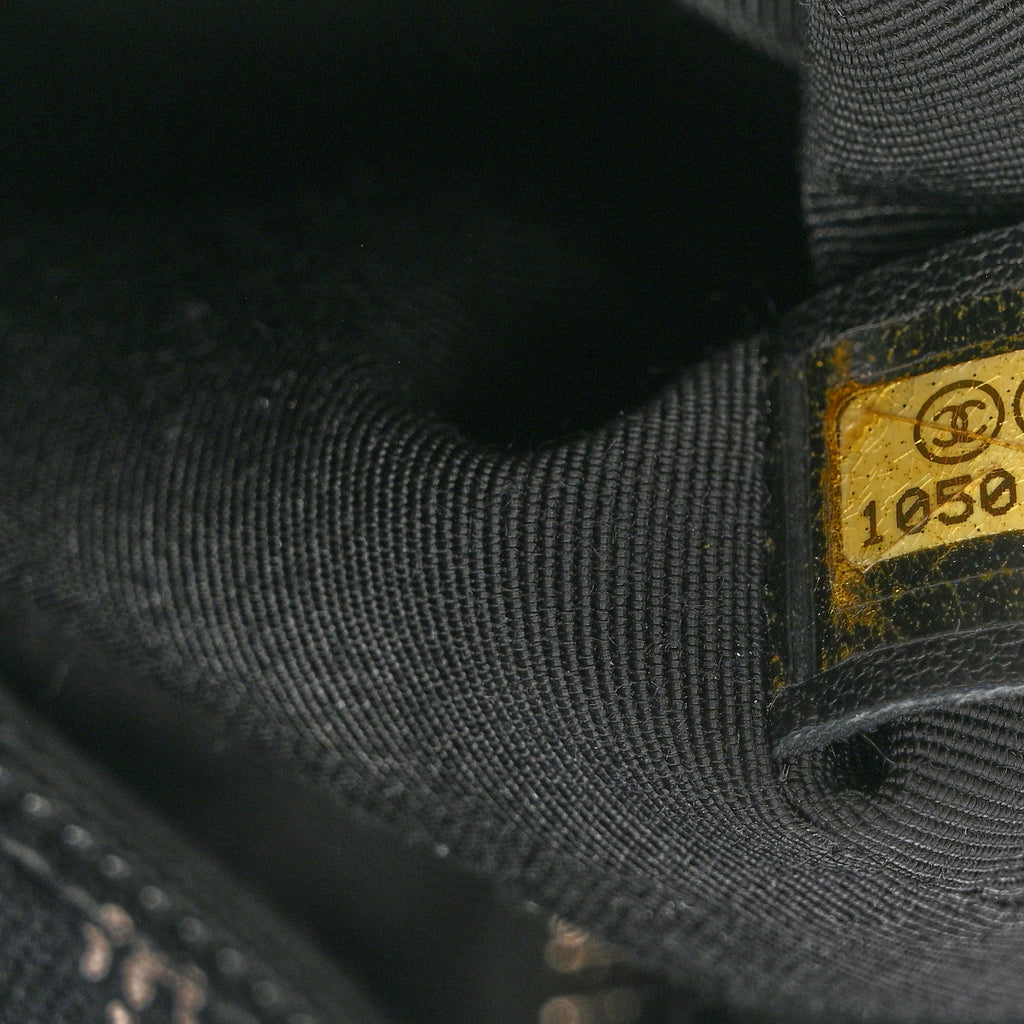 Chanel Canvas Camellia Flower Tote Black