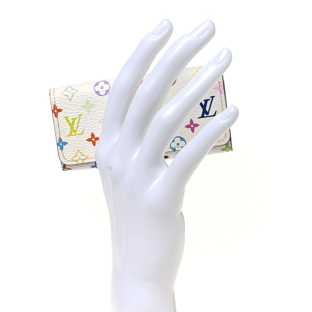 Louis Vuitton Monogram Multicolor Multicles 4 Key Holder White Litchi