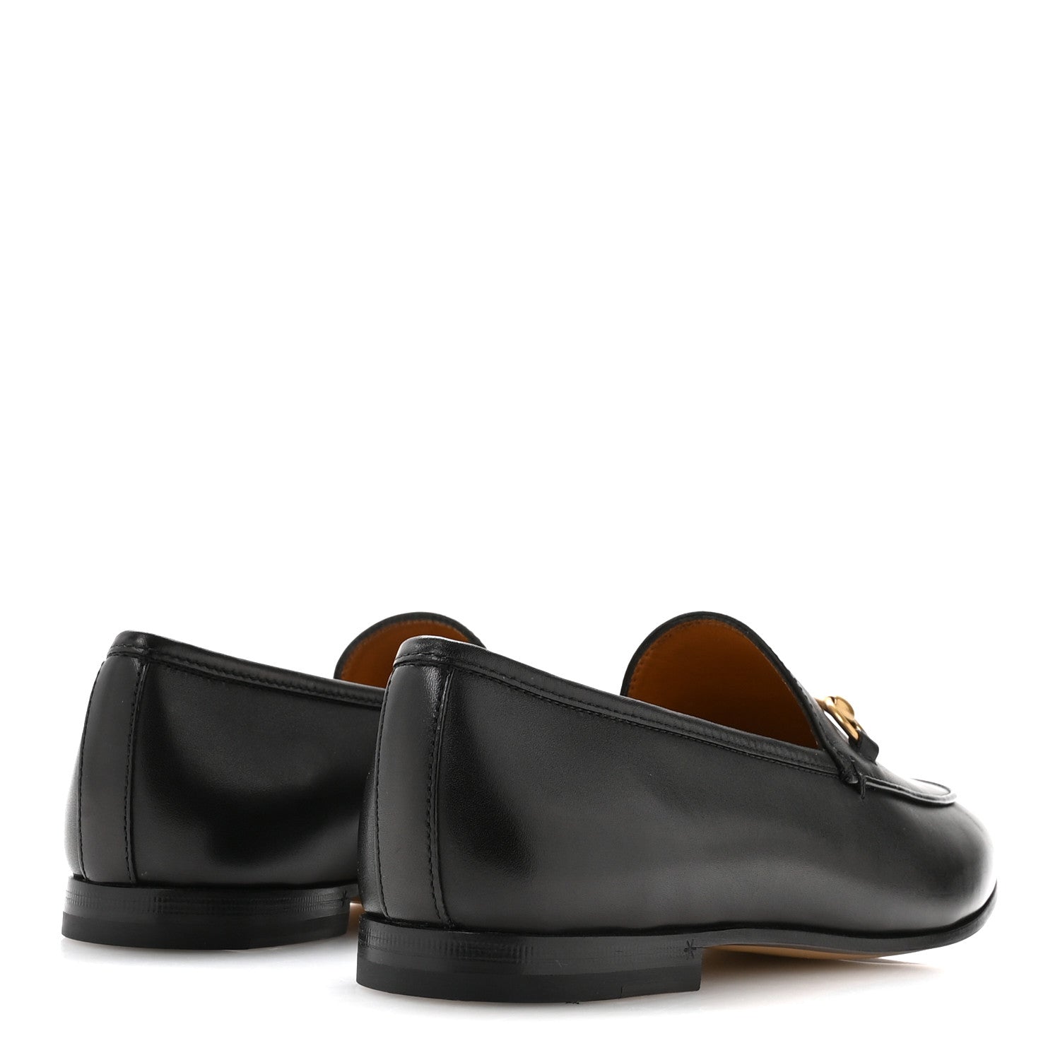 Gucci Calfskin Womens Jordaan Loafers 38.5 Black