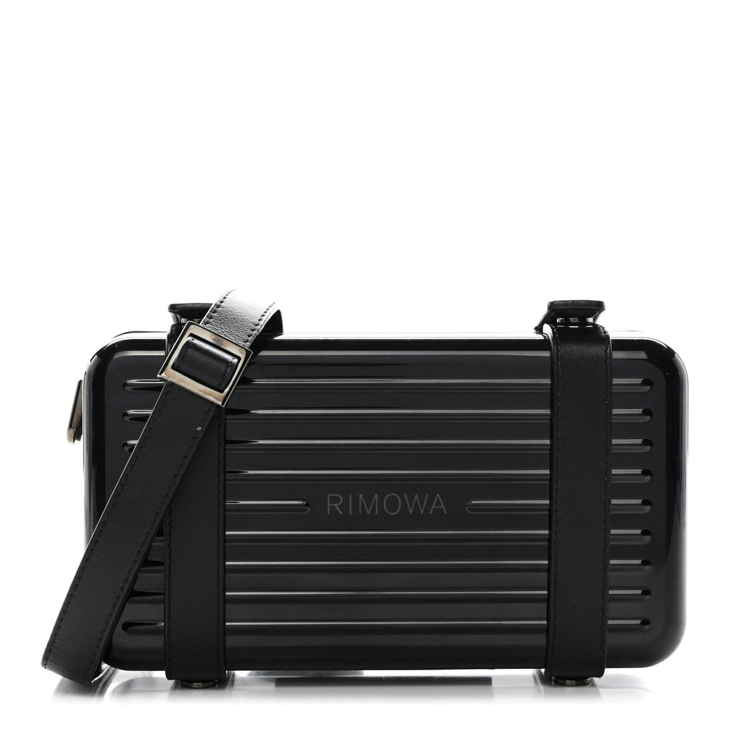 Christian Dior X RIMOWA Aluminum Personal Clutch On Strap Black