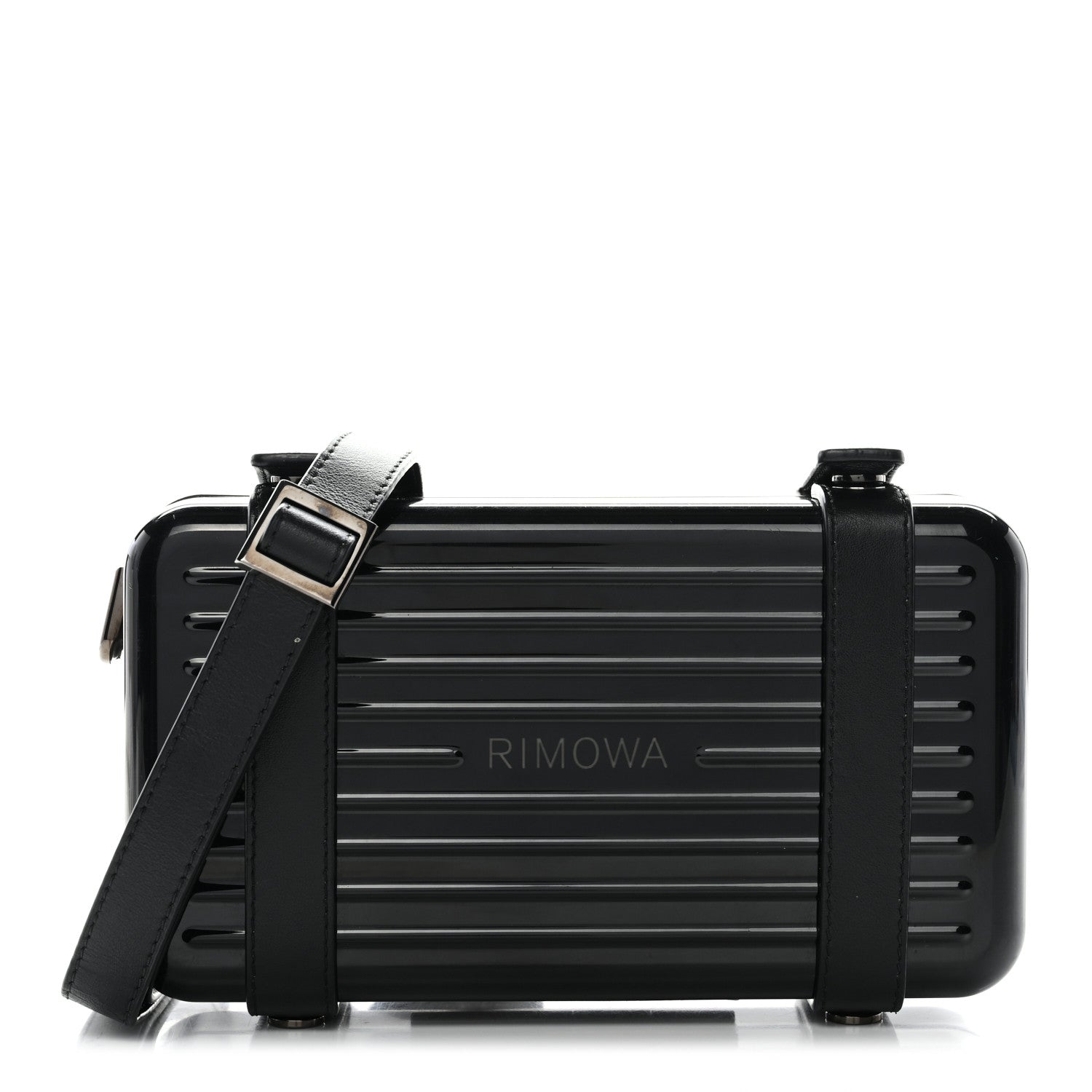 Christian Dior X RIMOWA Aluminum Personal Clutch On Strap Black
