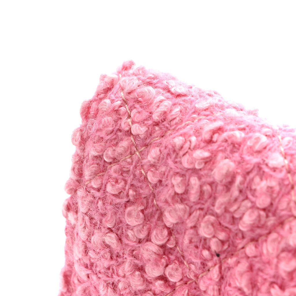 Chanel Tweed Quilted Flap Chain Waist Bag Pink