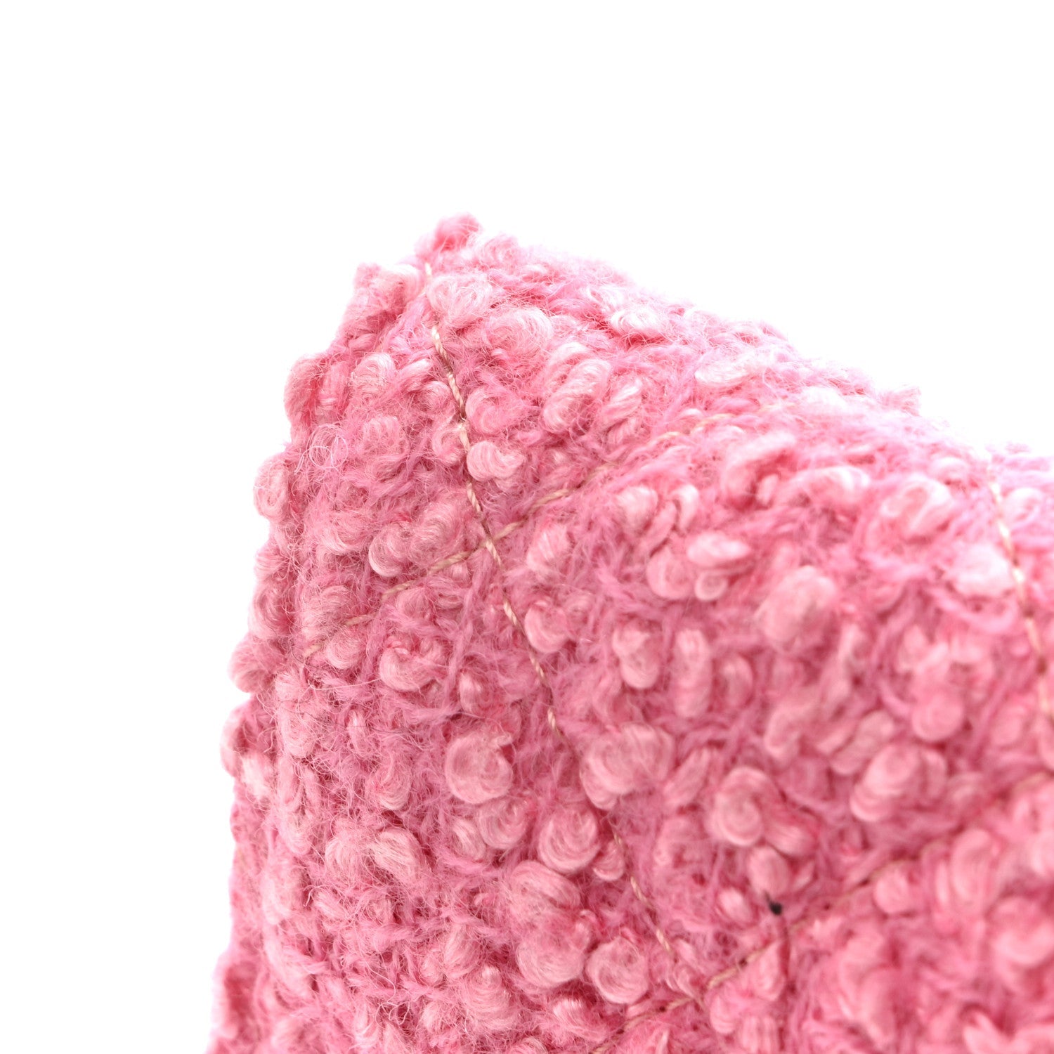Chanel Tweed Quilted Flap Chain Waist Bag Pink