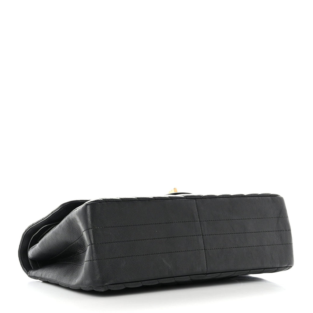 Chanel Crumpled Calfskin Chevron Quilted 2.55 Reissue 226 Black