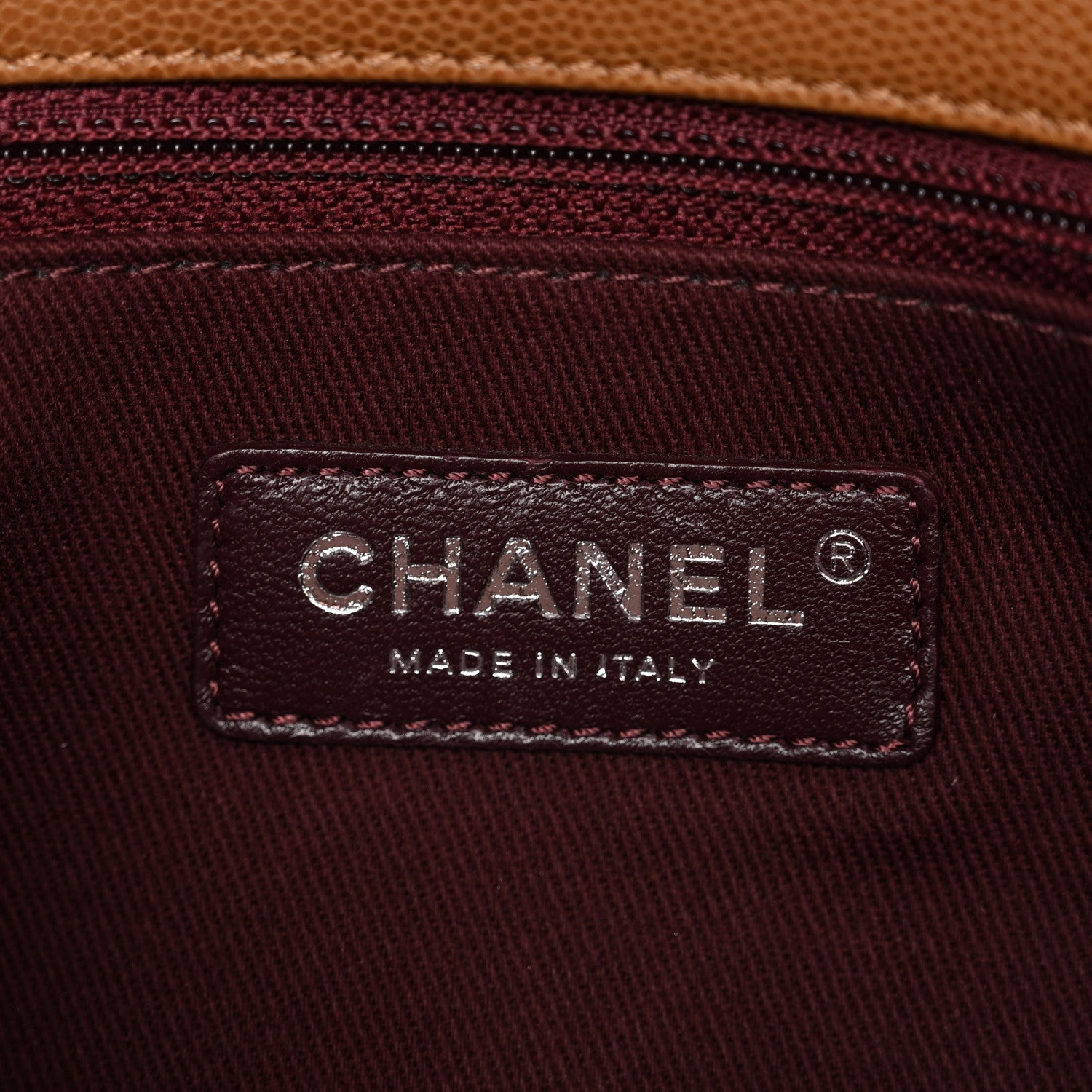 Chanel Caviar Quilted Medium Coco Handle Flap Camel