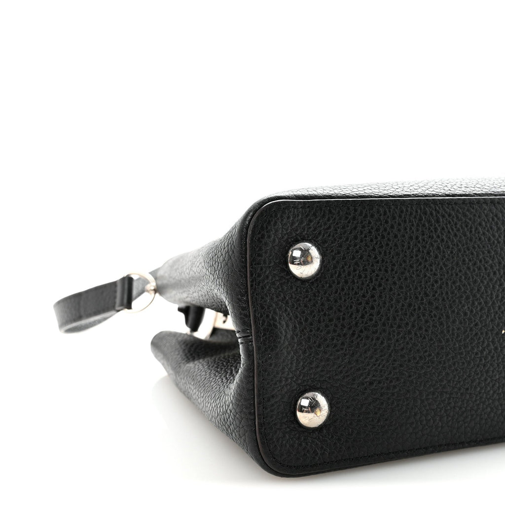 Louis Vuitton Taurillon Capucines PM Black