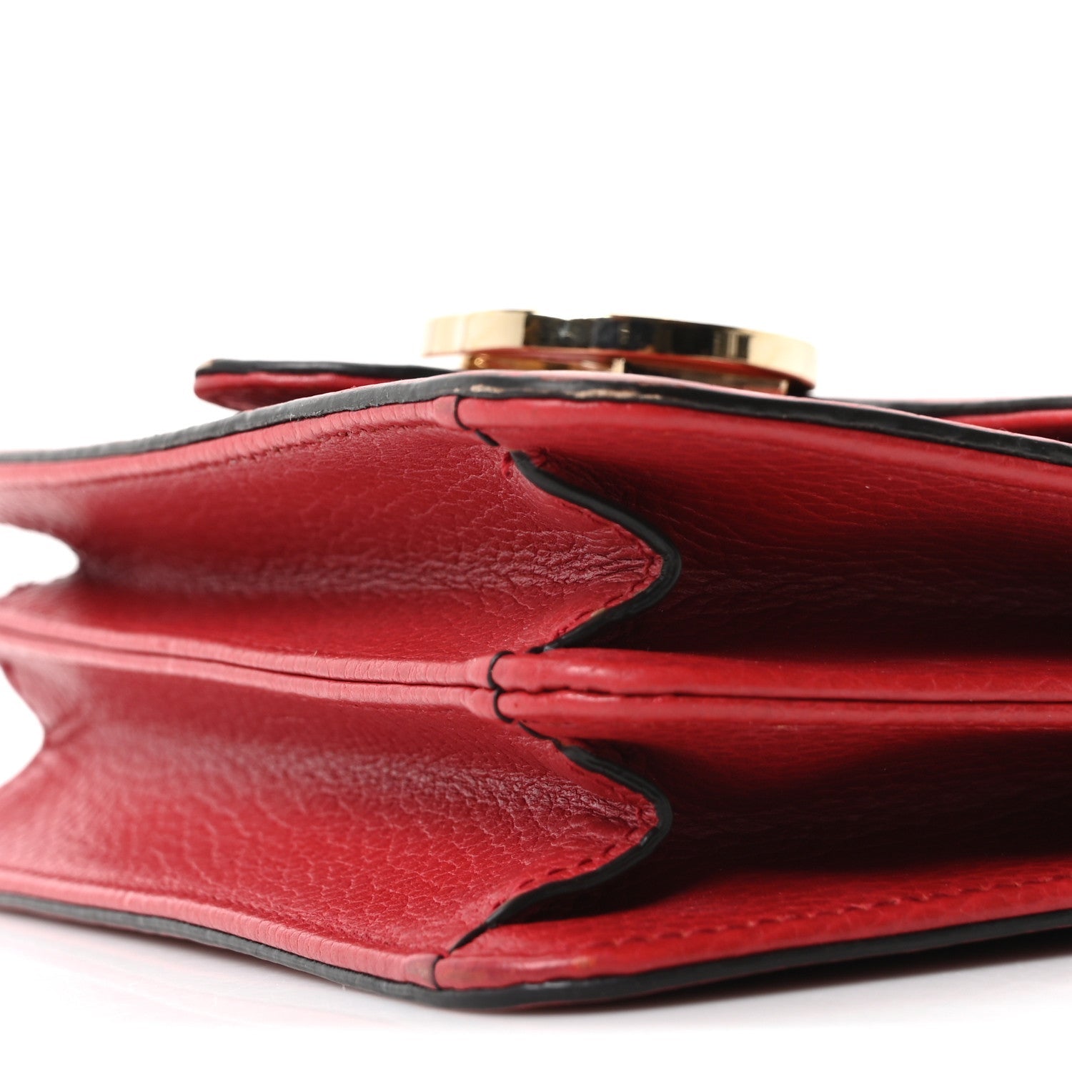 Gucci Dollar Calfskin Small Interlocking G Shoulder Bag Red