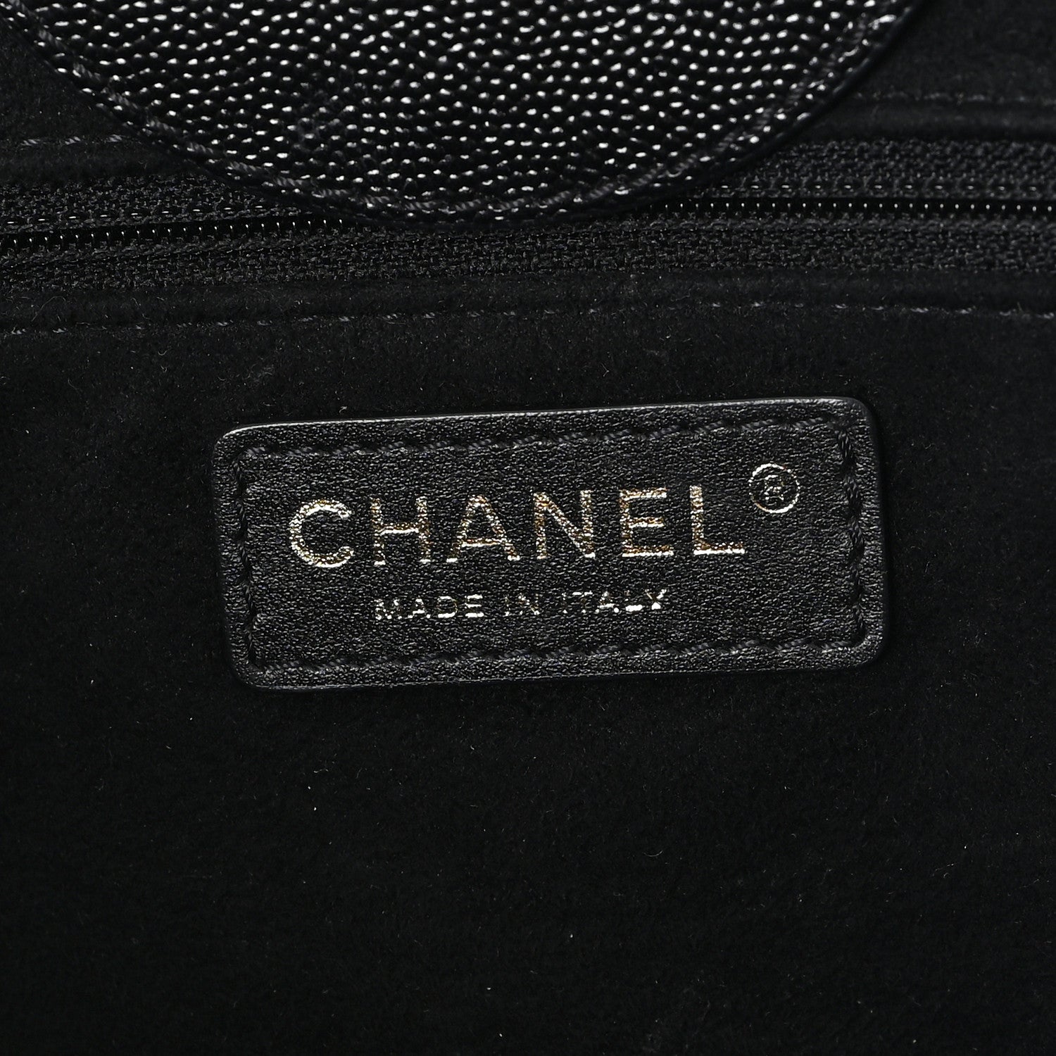 Chanel Caviar Medium Studded Deauville Tote Black